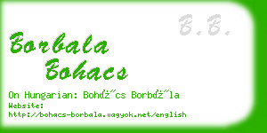 borbala bohacs business card